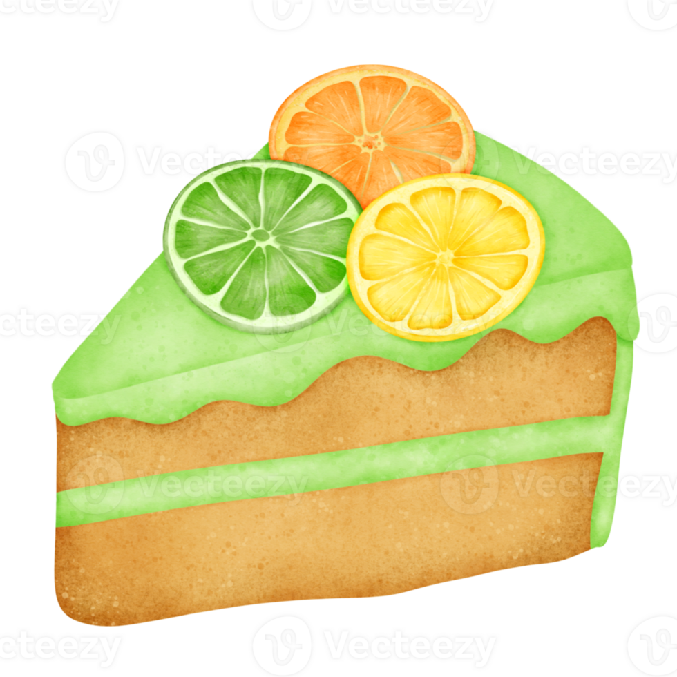 Cake fruit cartoon watercolor png