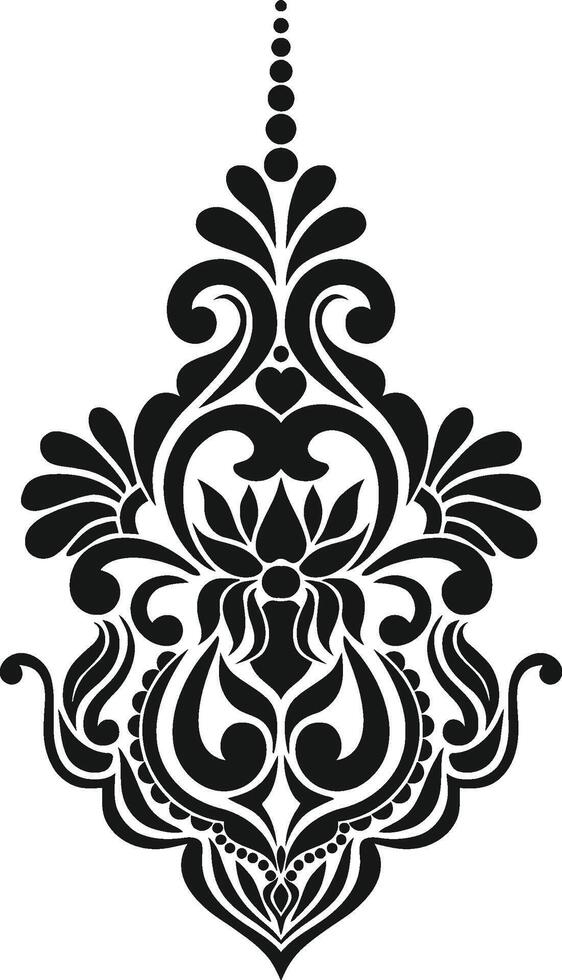 Abstract black and white floral pattern decoration vector
