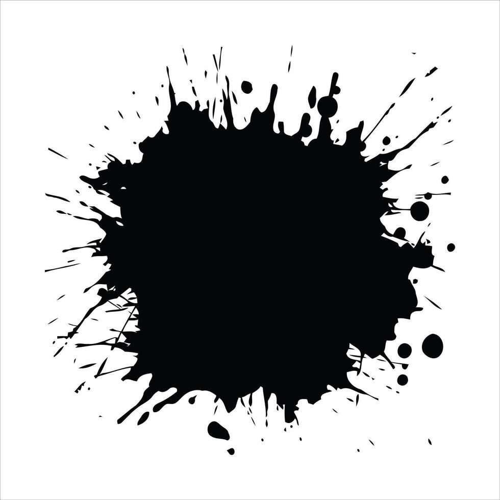The forceful arrival of the abyss on a blank canvas creating a sense of unease illustrated in black vector