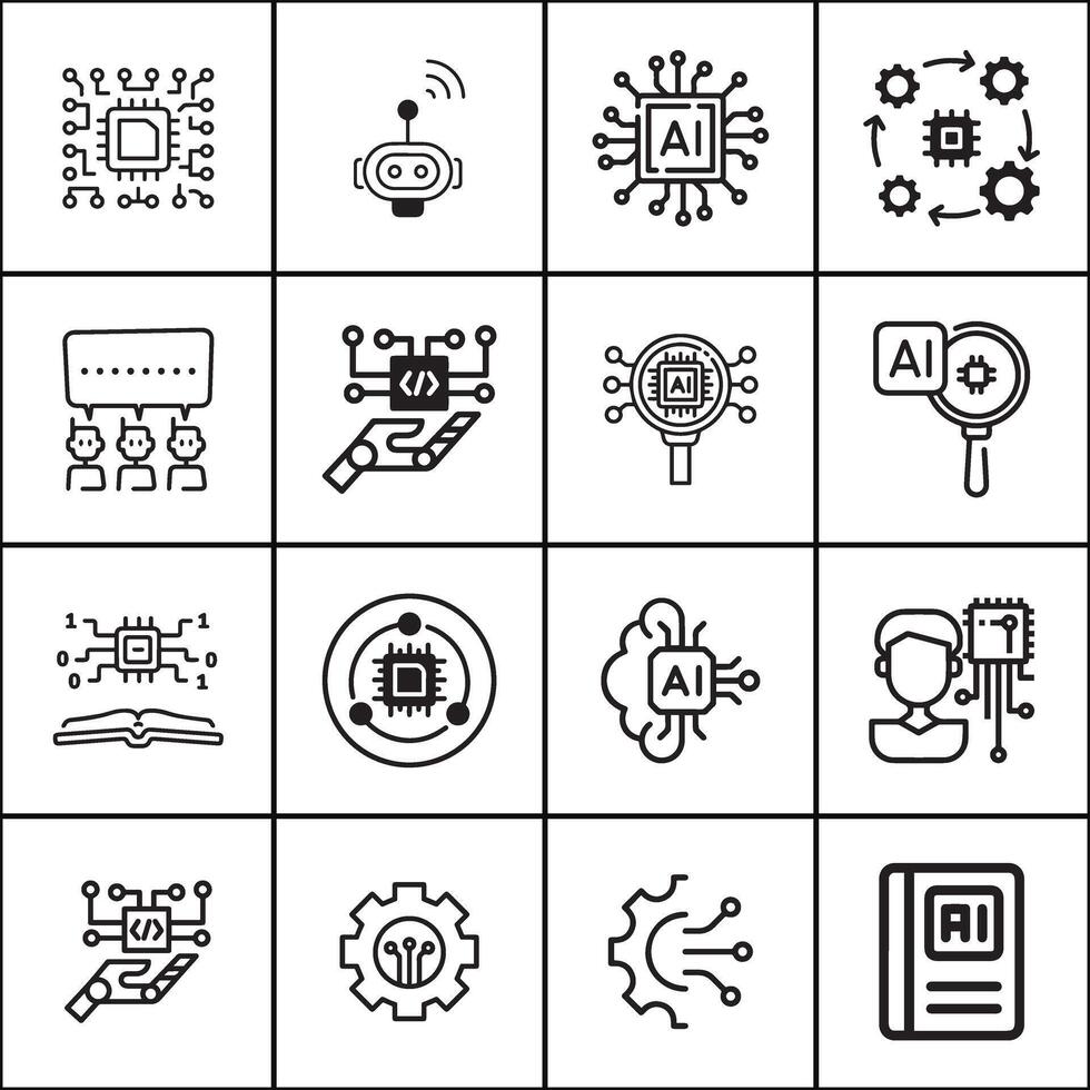 Learning Technology Icons vector