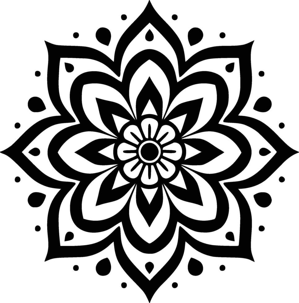 Abstract black and white floral pattern new design vector
