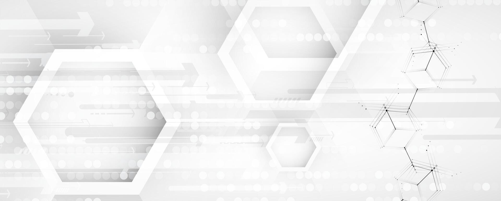 Technology innovation hexagon background, idea of global business solution vector