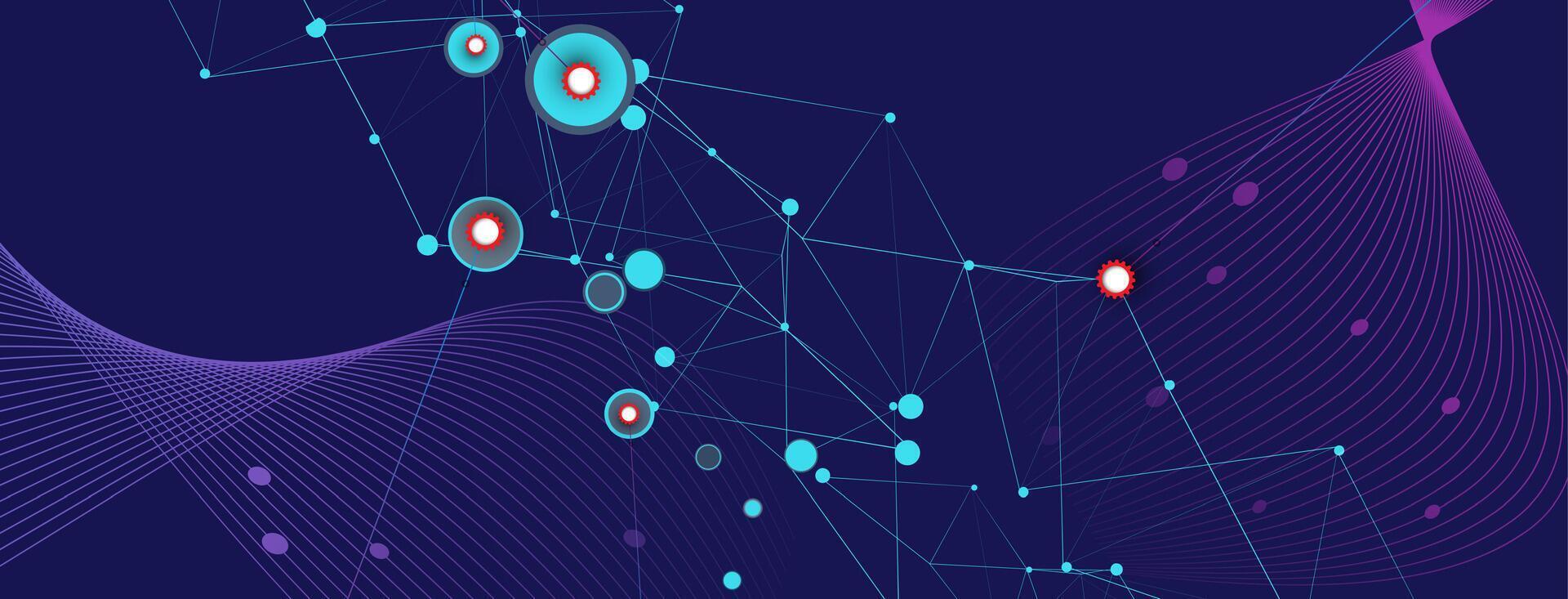 an abstract background with dots and lines vector