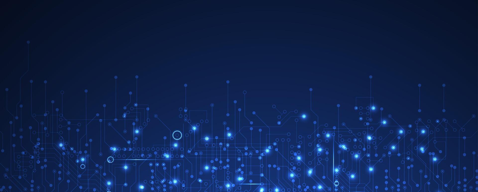 blue technology background with lines and dots vector