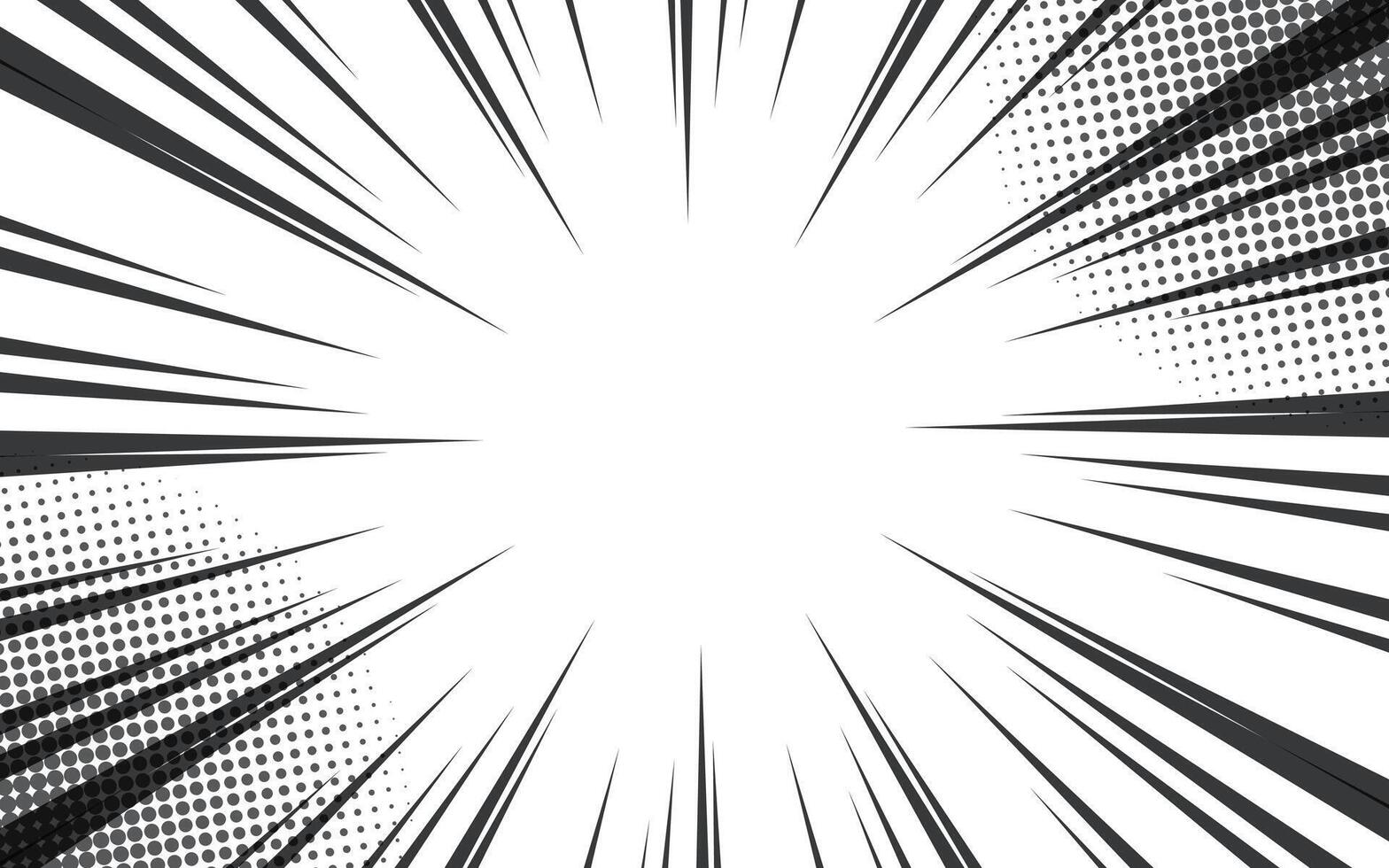 Black and white radial lines background vector