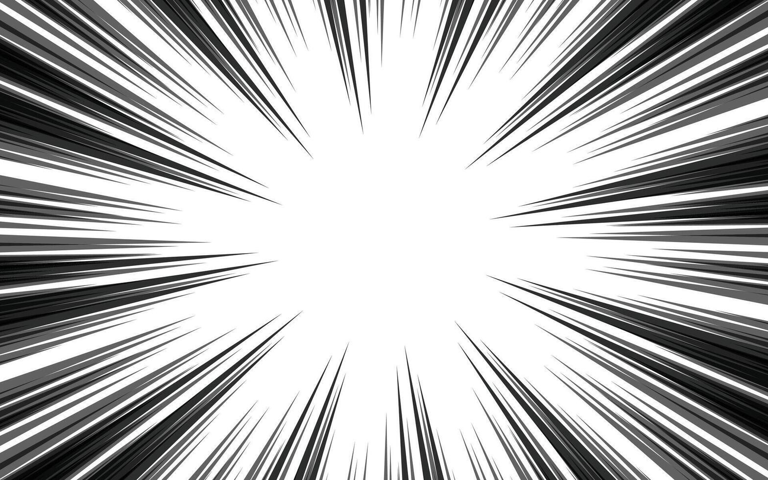 Abstract Radial Lines Background. Manga and anime comic frame. vector