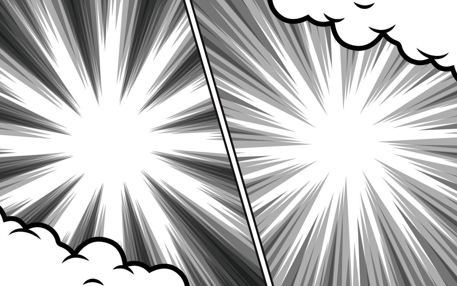 manga comic halftone style with zoom versus lines on the background design. vector