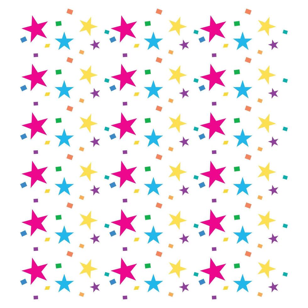 A colorful star pattern on a white background vector