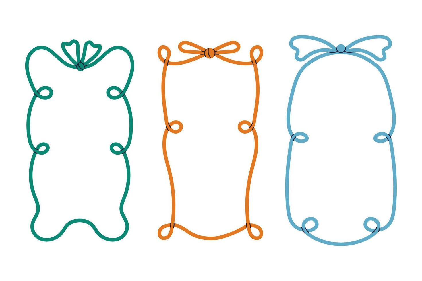 Vintage Curly Frames Set vector