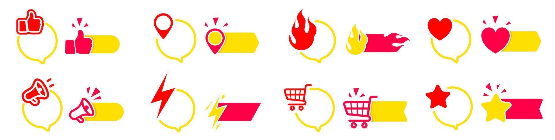 Colorful digital communication icons vector