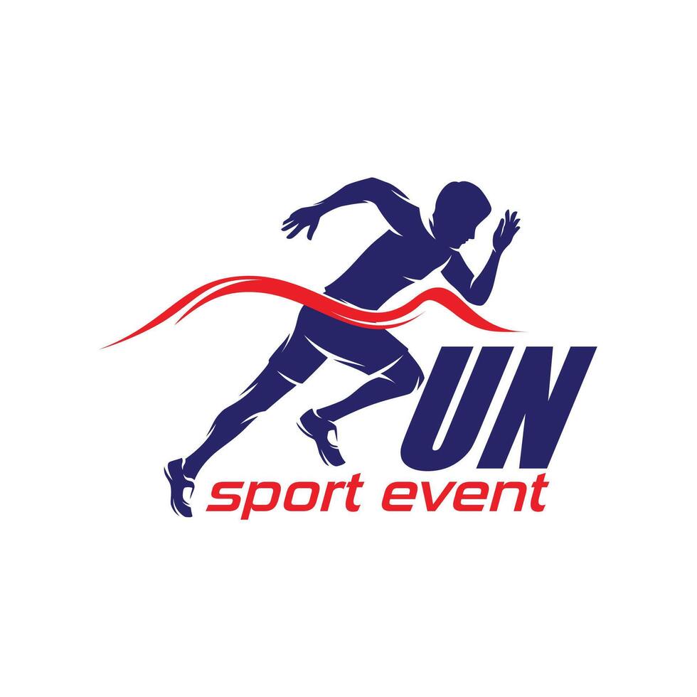 Fast Runner and Marathon Logo vector
