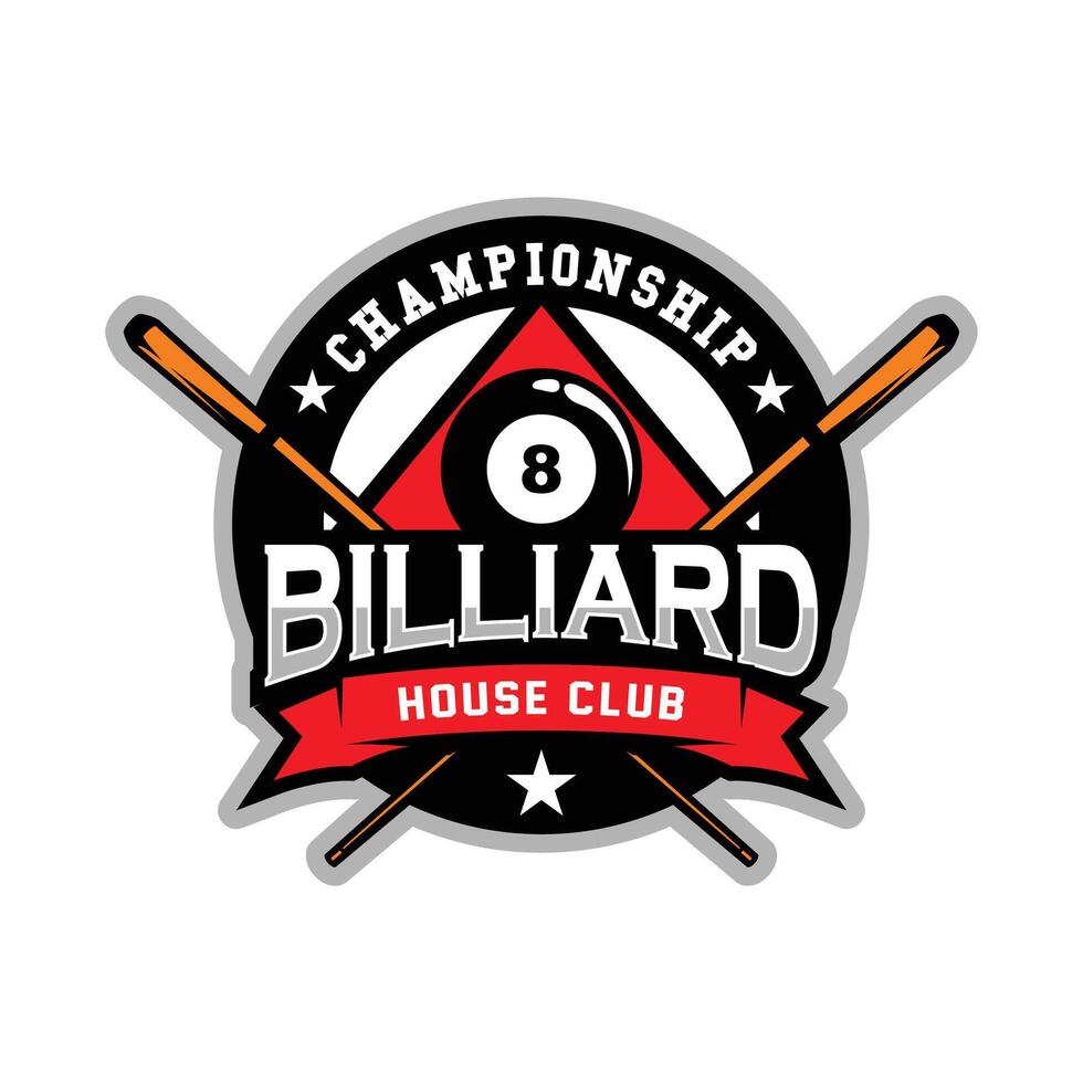 Billiards House club logo template design vector