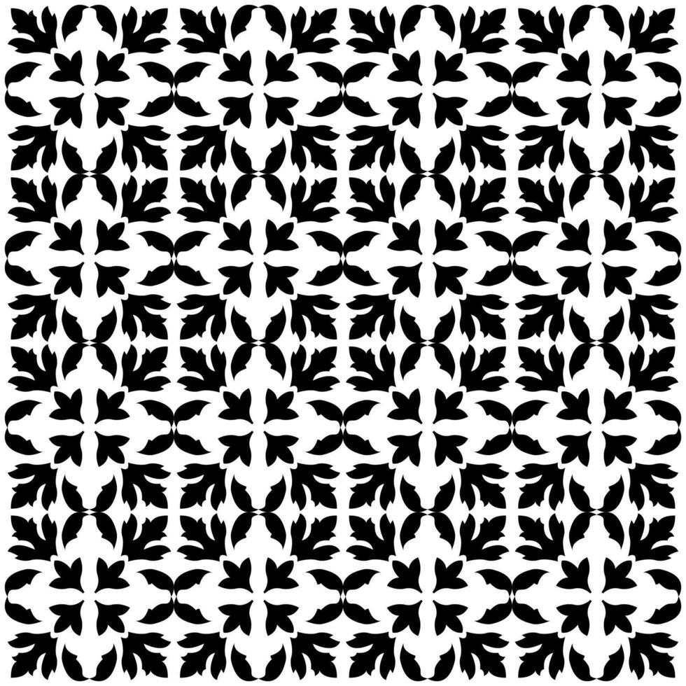 Black and white floral pattern design vector