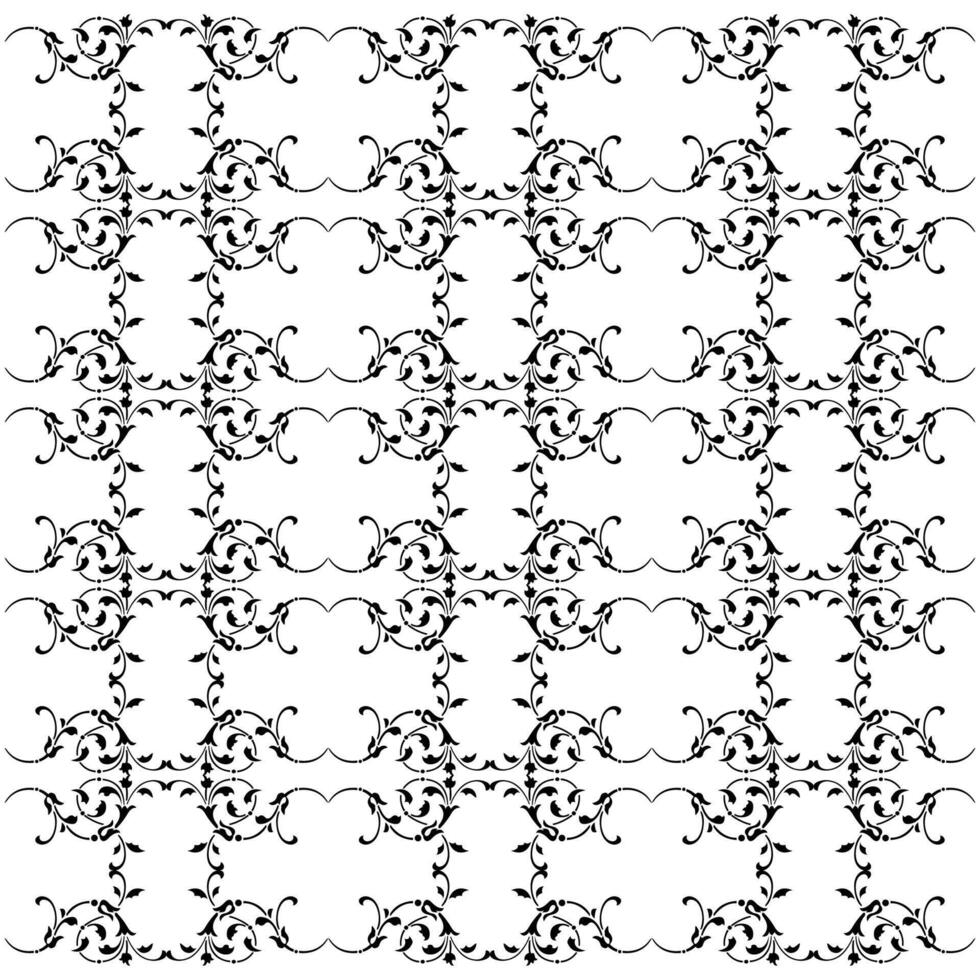 black and white ornamental pattern vector
