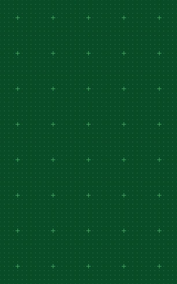 Dark green minimal dotted plus sign background seamless tech grid pattern futuristic layout abstract matrix digital surface texture wallpaper technology backdrop vector