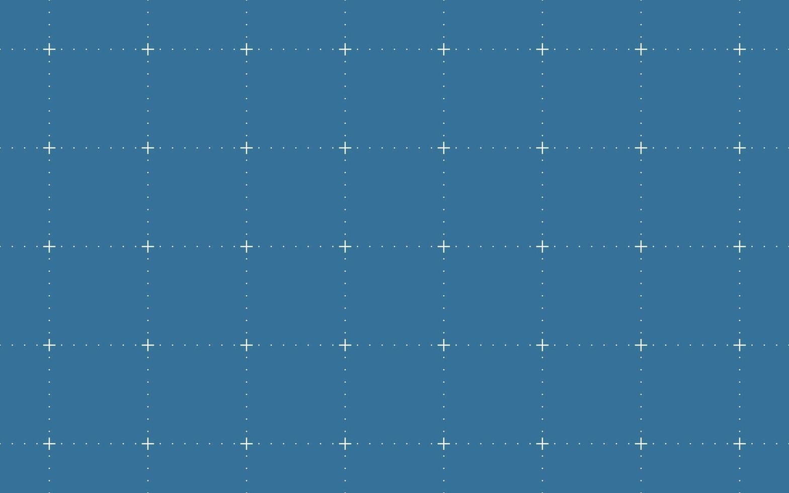 Blue digital grid background with white crosses dotted lines seamless futuristic matrix technology design abstract geometric tech wallpaper style surface vector