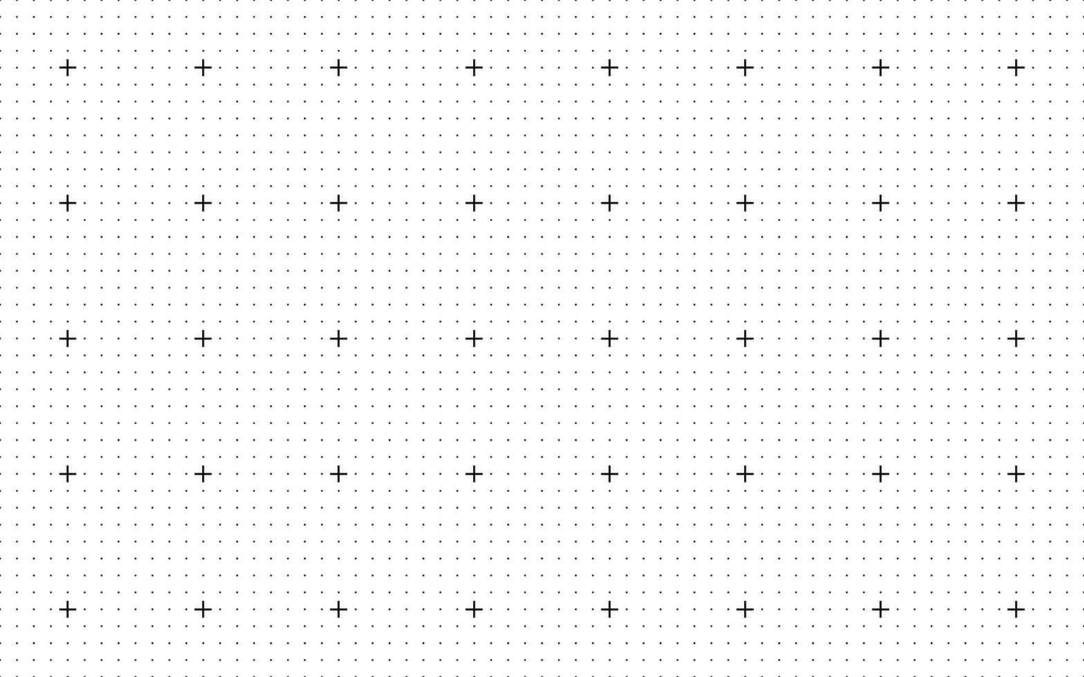 Minimal dot grid with cross symbols on white background abstract seamless pattern template for technology math design and scientific diagram illustration minimalistic printable digital wallpaper. vector