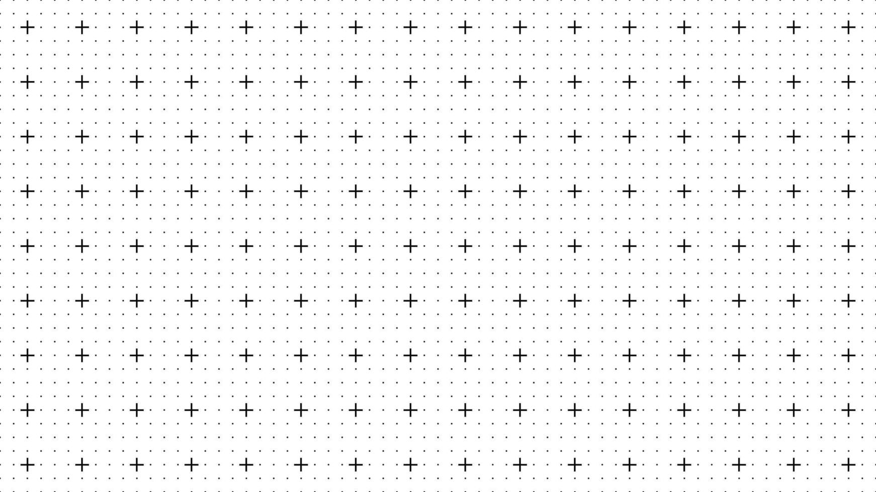 White grid with black plus markers and fine dotted points, engineering paper texture, schematic layout, minimal geometric background, drafting tool seamless pattern, precision drawing. vector