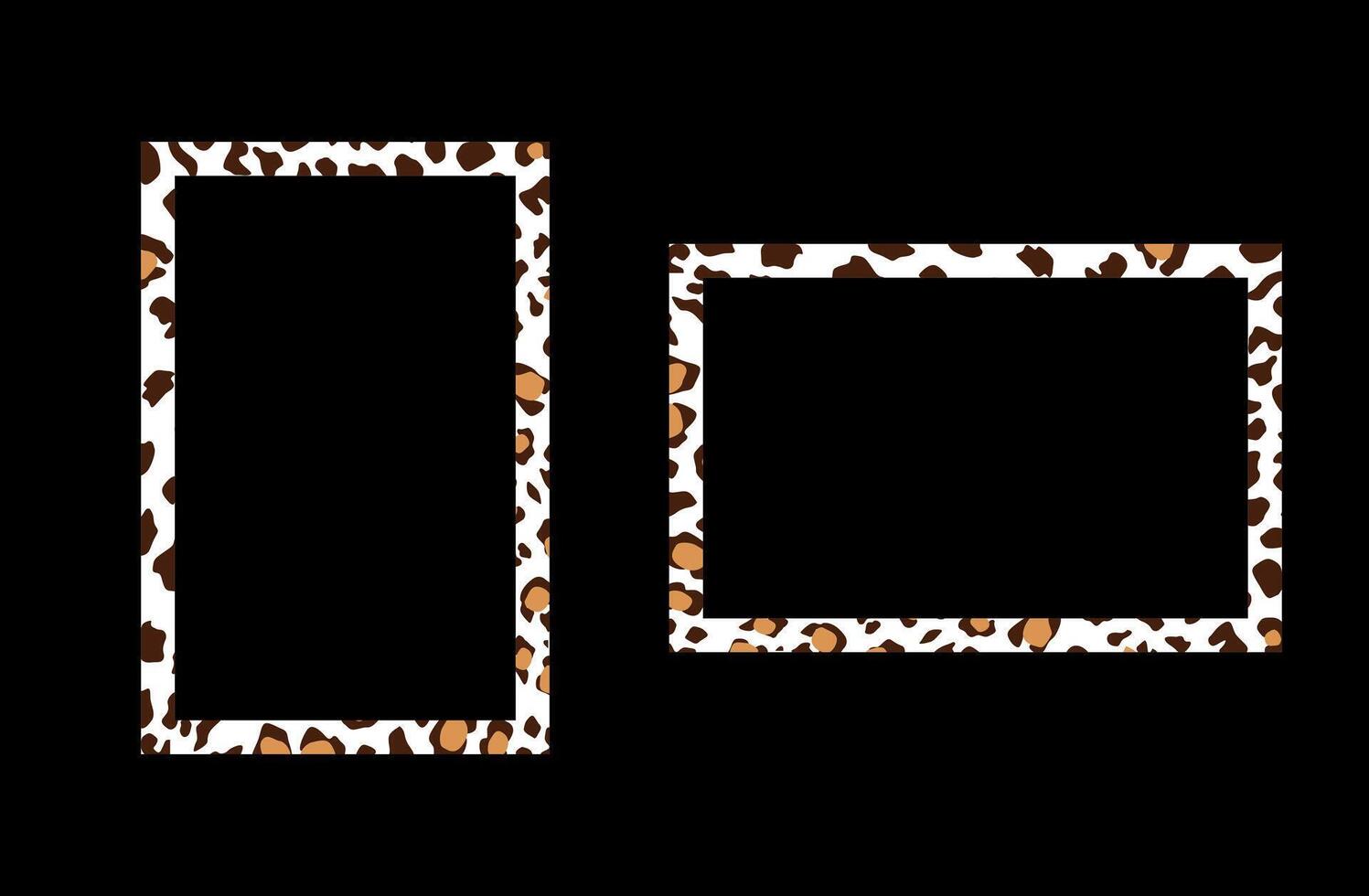 frame abstract leopard skin illustration design background art vector