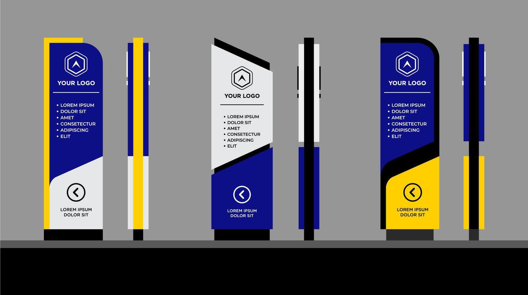Totem Exterior and interior signage vector