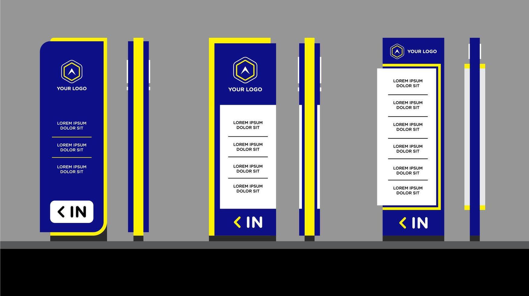Totem Exterior and interior signage concept vector