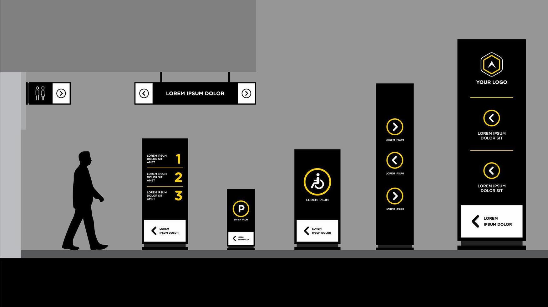 Advertisement billboards and outdoor street city vector