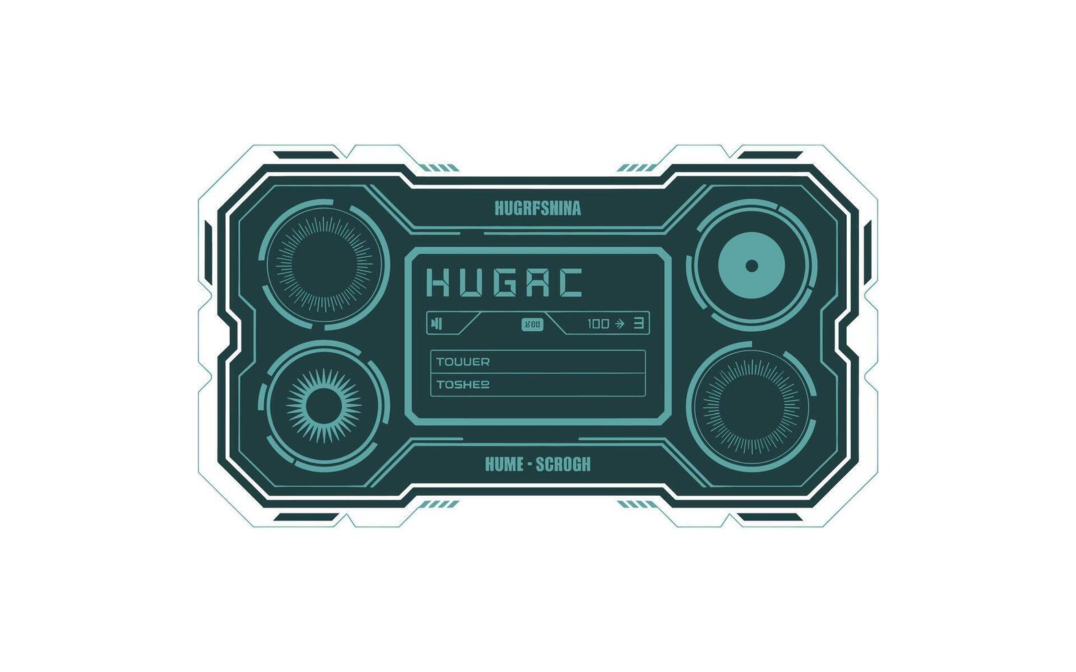 Futuristic UI Interface with Hud and Circles Design for Technology and Science Fiction vector