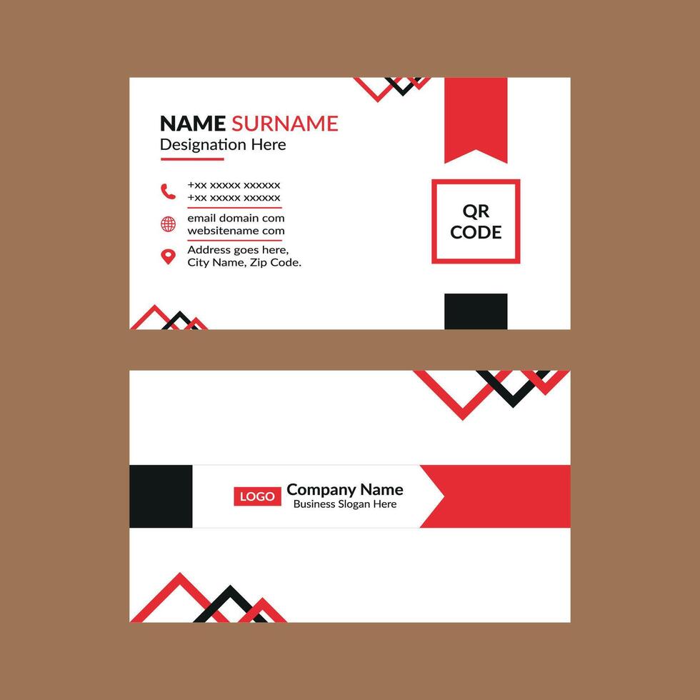 Modern Business Card Template. Trendy Layout Display for Promotional Campaign. vector
