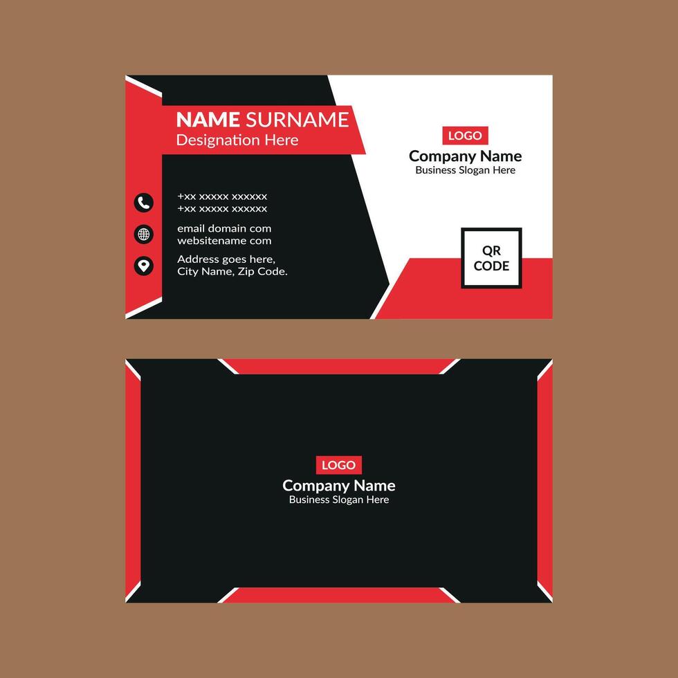 Modern Business Card Template. Trendy Template Display for Promotional Campaign. vector
