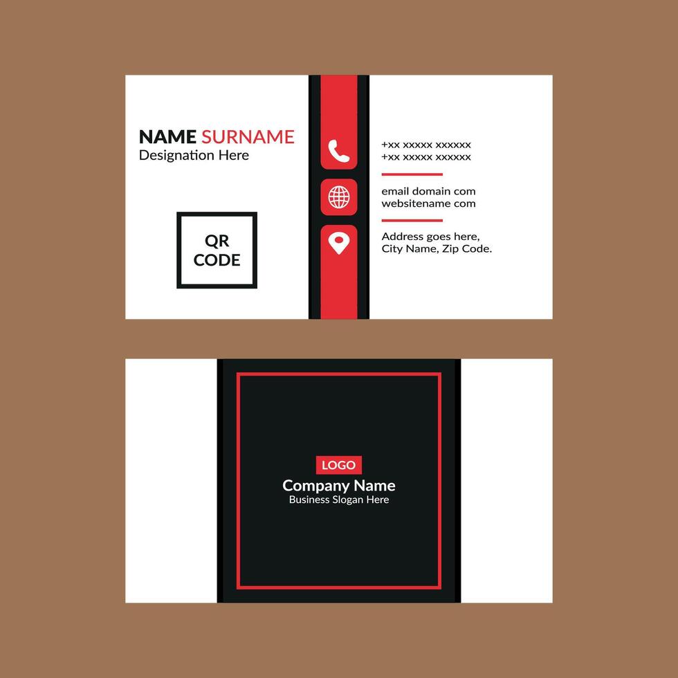 Modern Business Card Template. Dynamic Layout Display for Promotional Campaign. vector