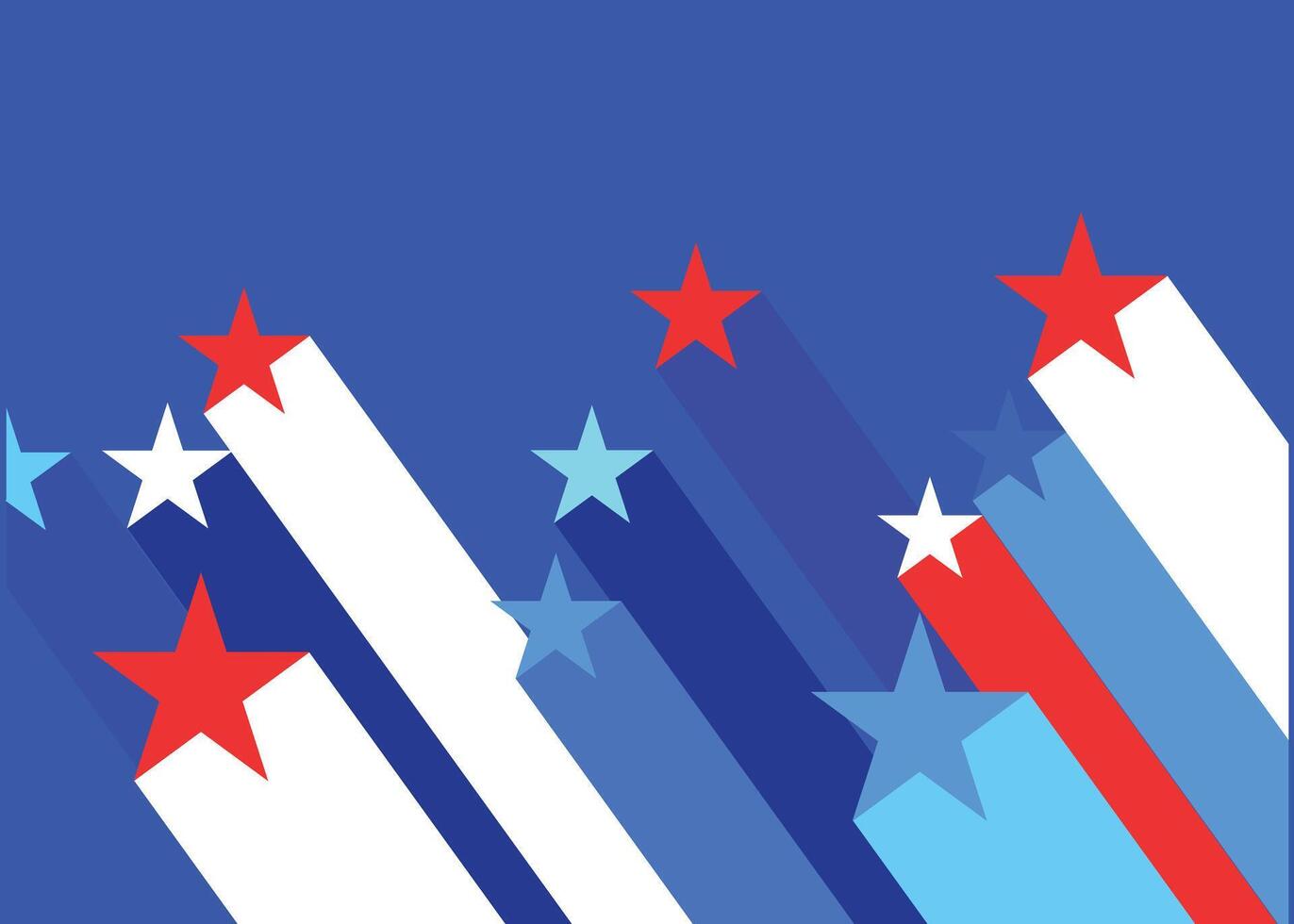 Red and blue star graphic design vector