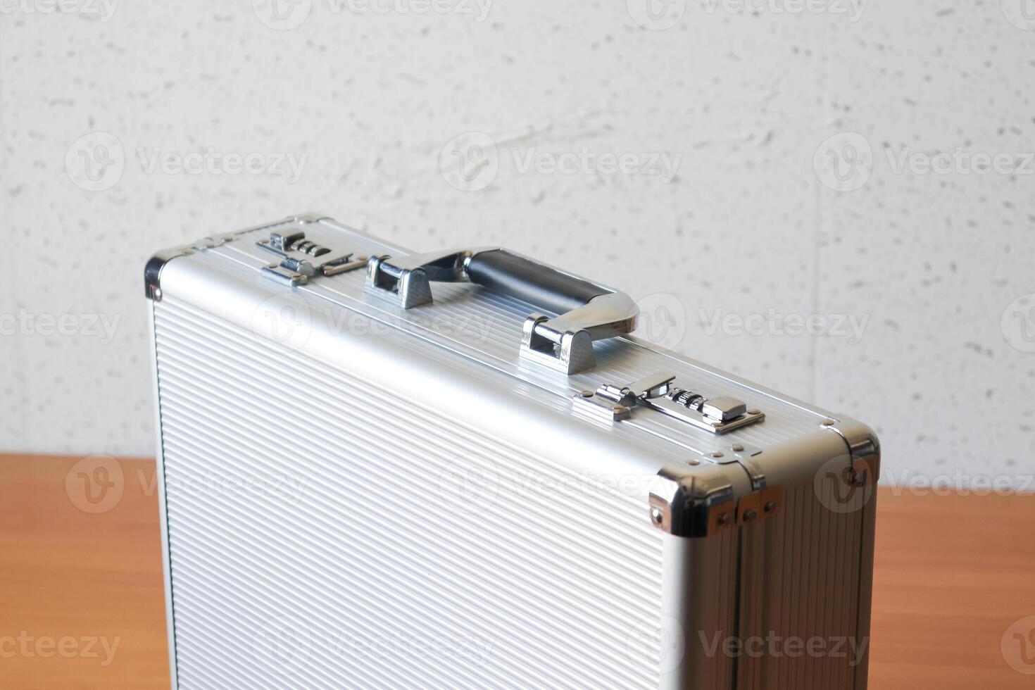 Business briefcase display modern office product professional environment close-up view photo