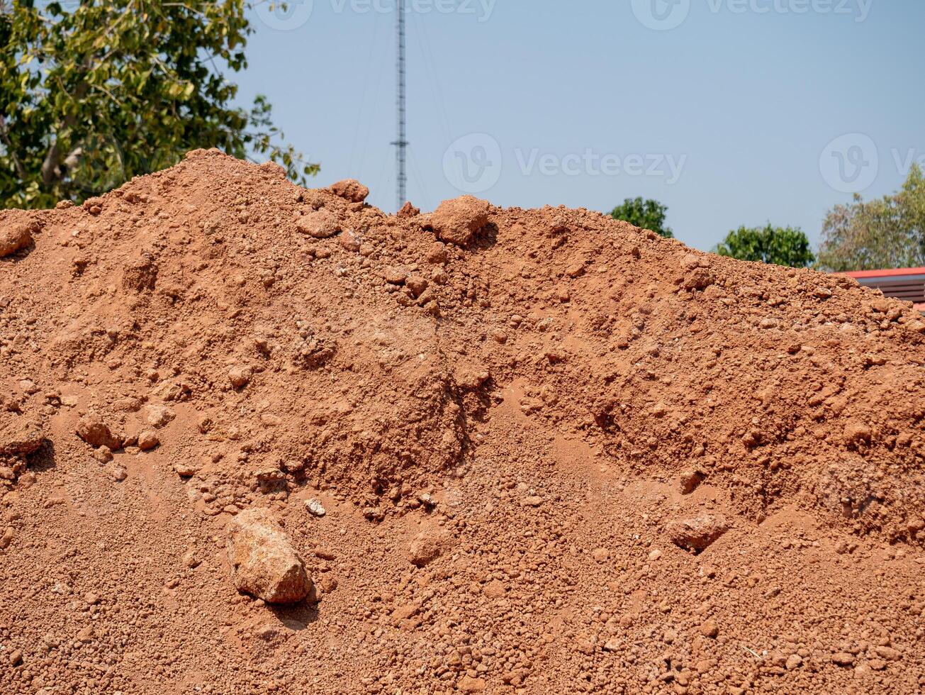 Construction project earth material pile construction site outdoor ground level industrial use photo