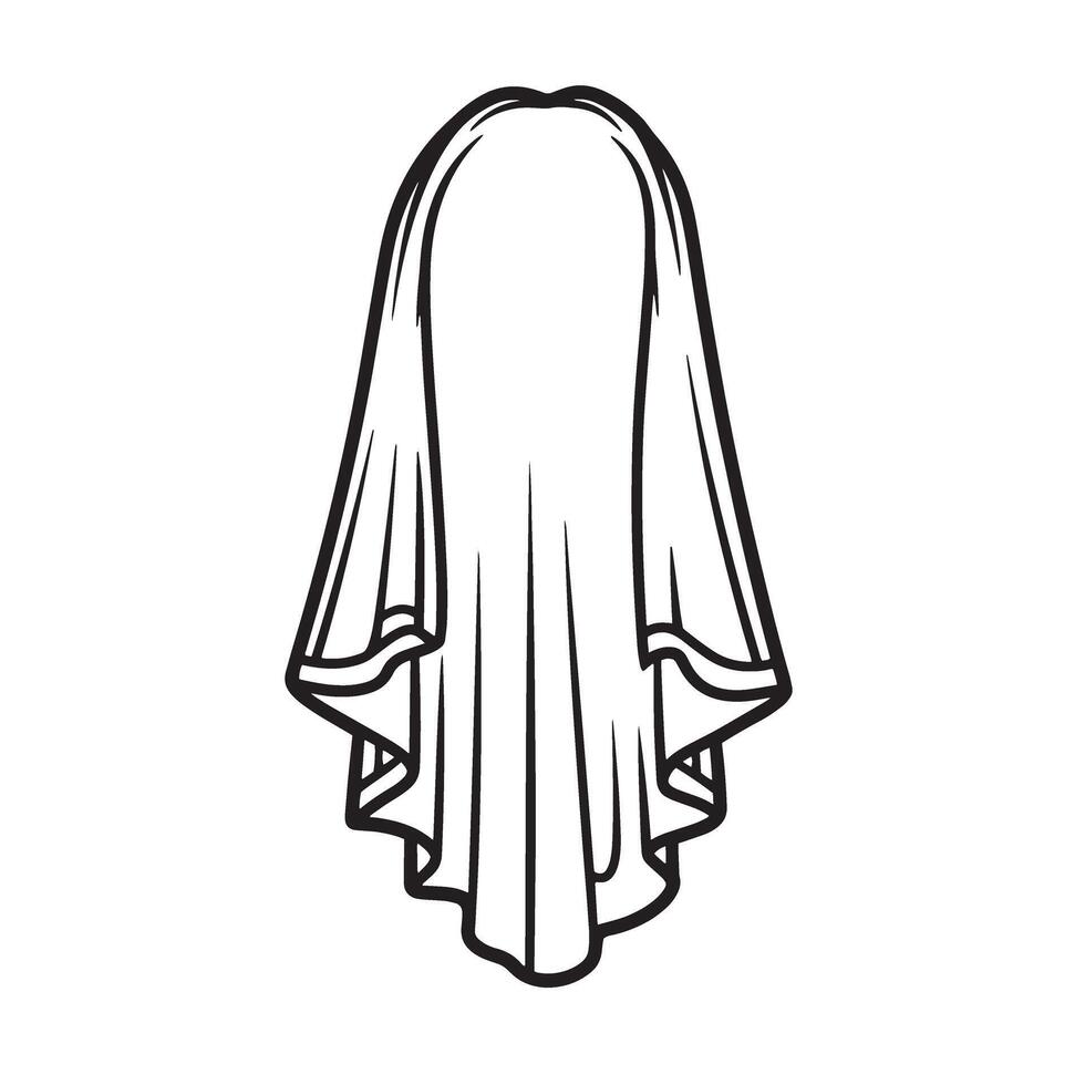 Spooky ghost silhouette design for halloween costumes decorations and vintage art vector