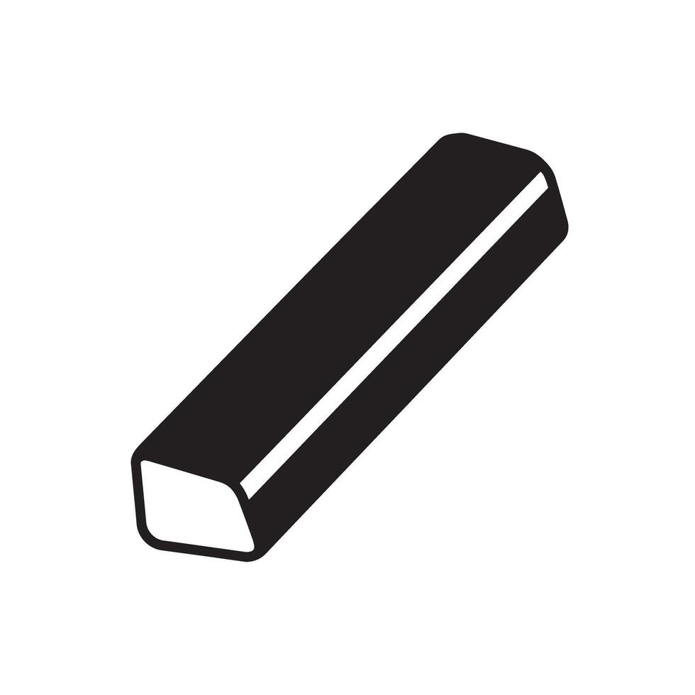 Simple minimalist artistic illustration of a rectangular bar with a white inner line and rounded corners on a white background. vector