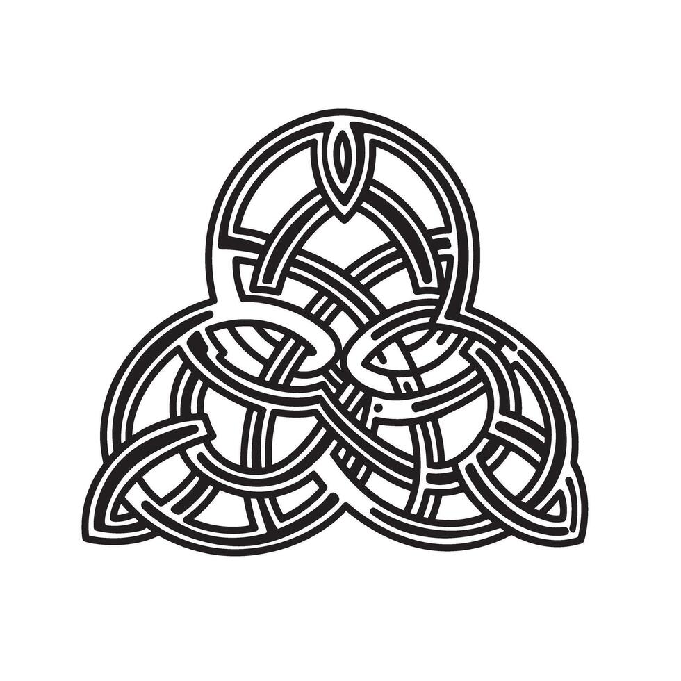 Elegant celtic knot symbol illustration in black and white style for design vector