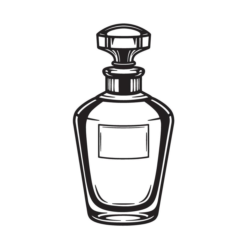Elegant vintage art silhouette of a decanter perfect for classic drinks and sophisticated designs vector