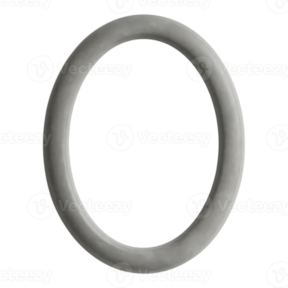 Oval Frame with Gray Finish png