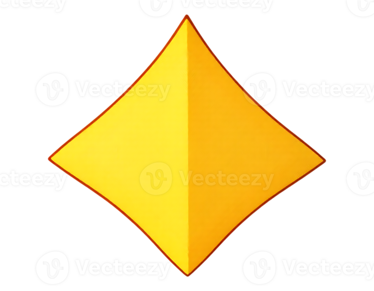 Golden Diamond Shape with Gradient png