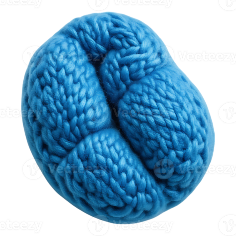 Abstract Knitted Blue Form on Transparent Background png