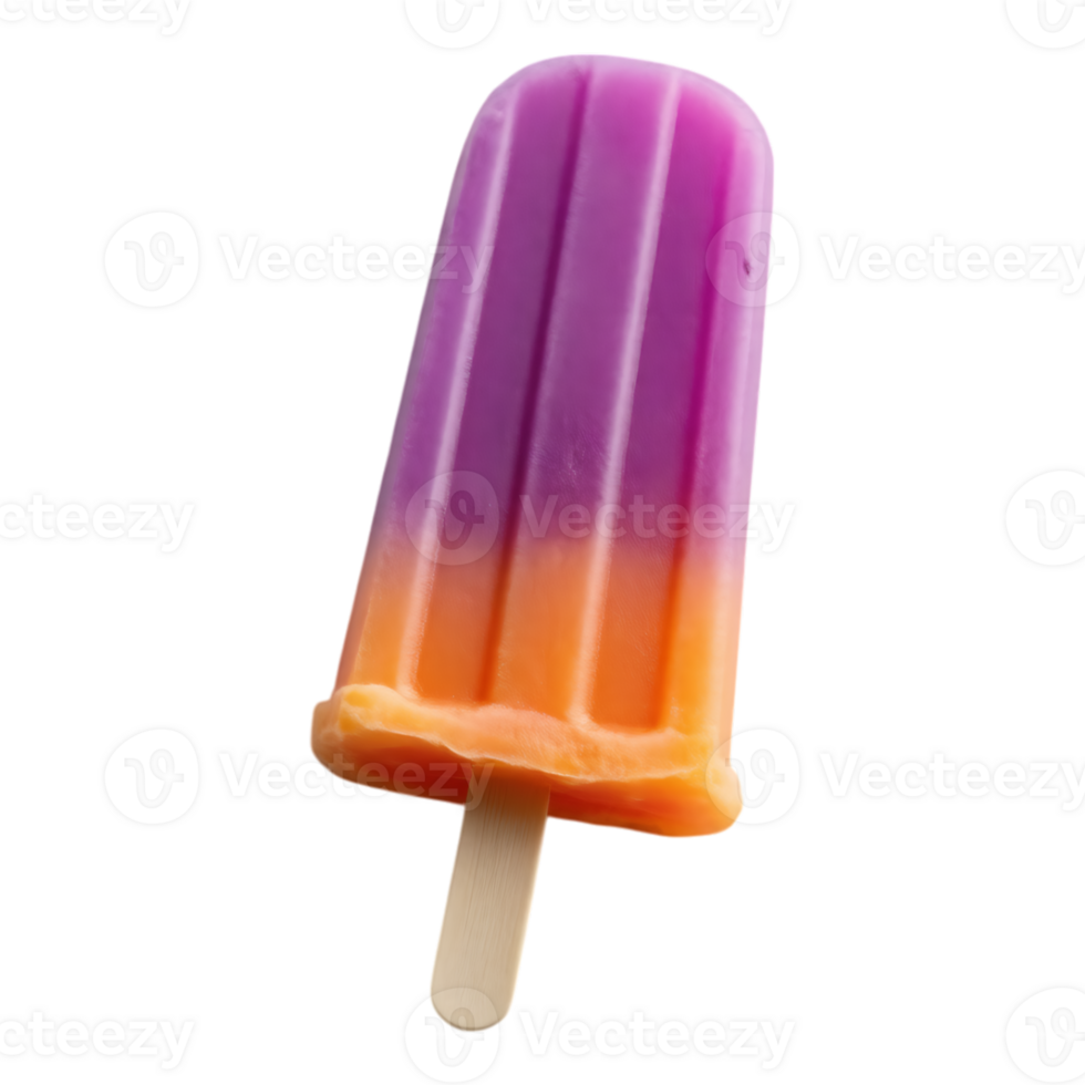 A Colorful, Gradient-Hued Popsicle on a Transparent Background png
