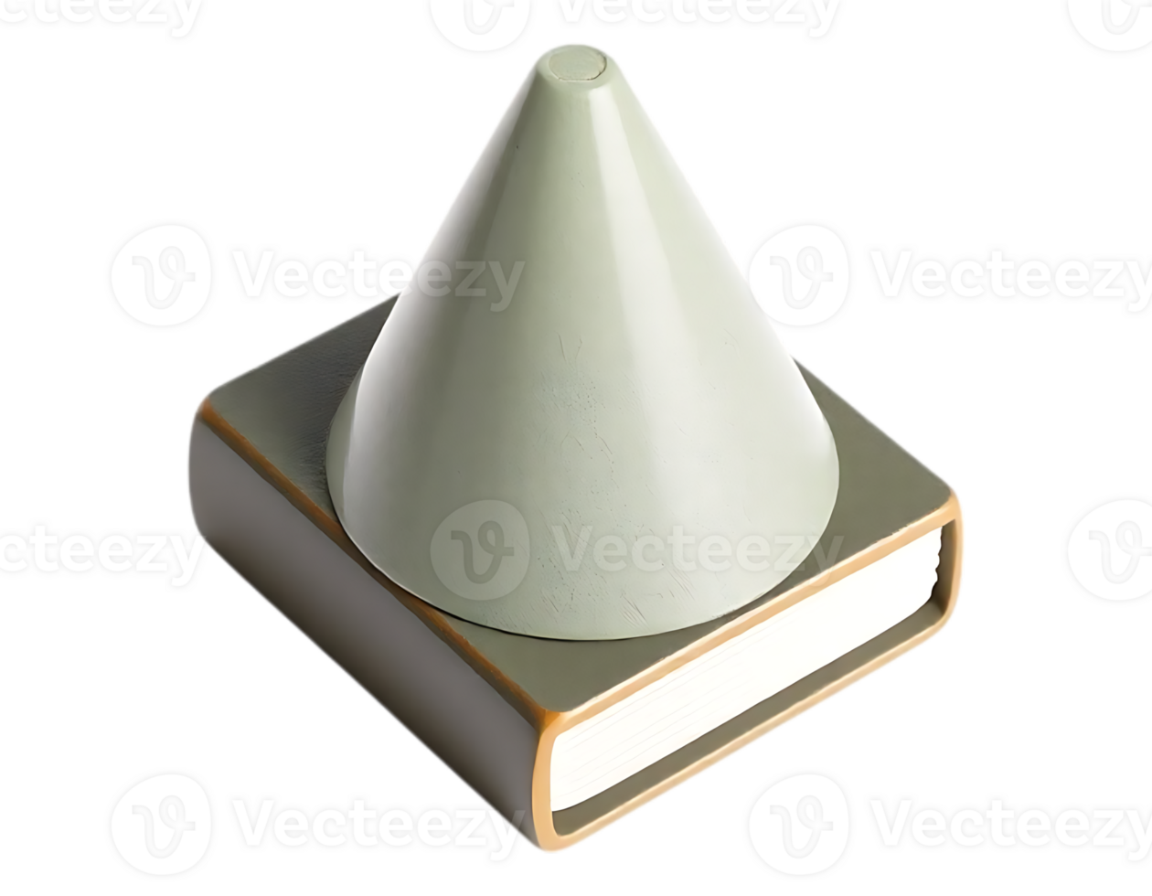 Cone Resting on a Book png