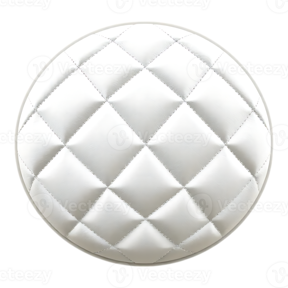 White Quilted Sphere with Diamond Pattern png