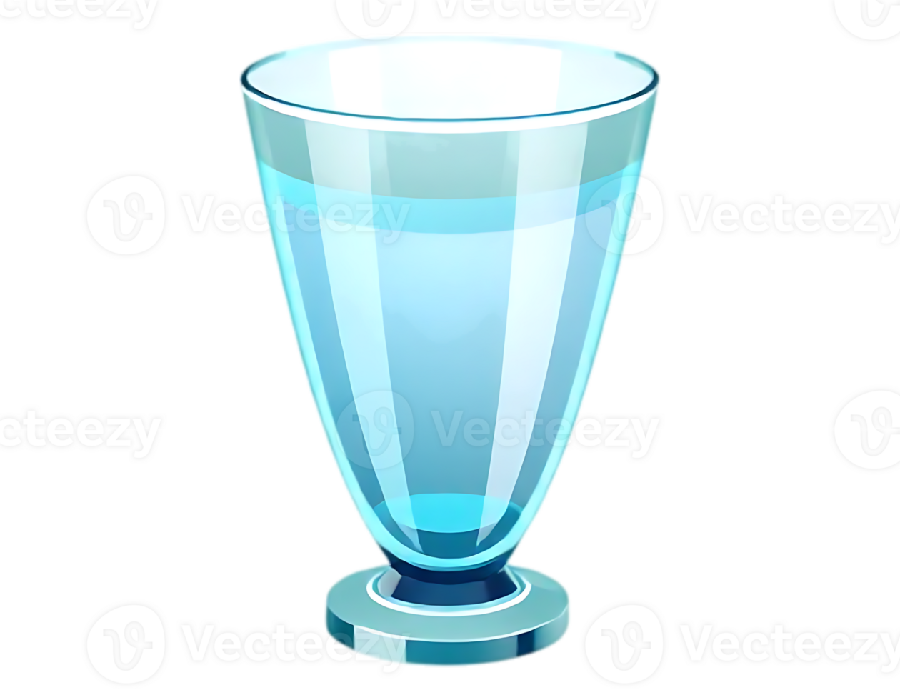 Elegant Glass with Clear Liquid png
