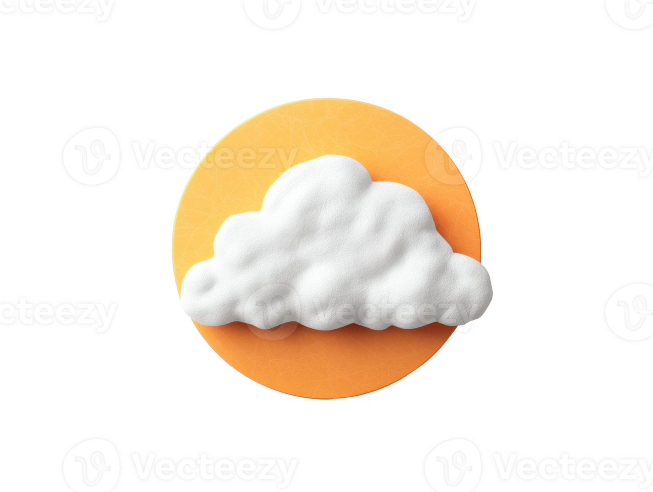 Whimsical cloud and sun design for cheerful decor or illustration png