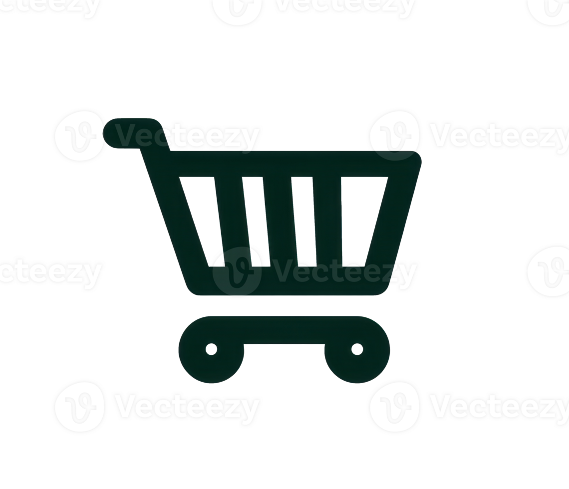 Simple shopping cart icon for e-commerce design png