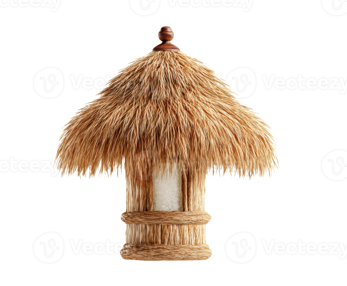 Decorative straw hut design for a rustic home decor style png