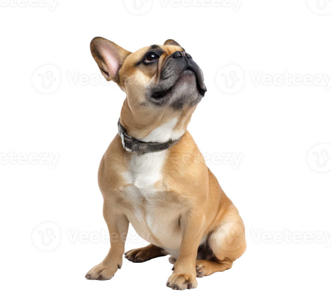 French Bulldog with a Loyal Expression in Studio Setting png
