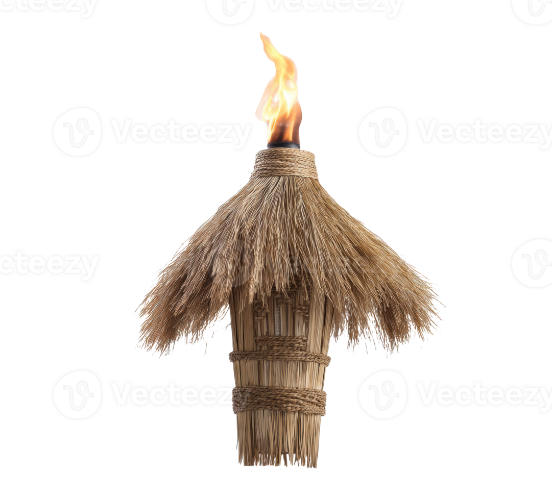 Traditional tiki torch illuminating outdoor gatherings at night png