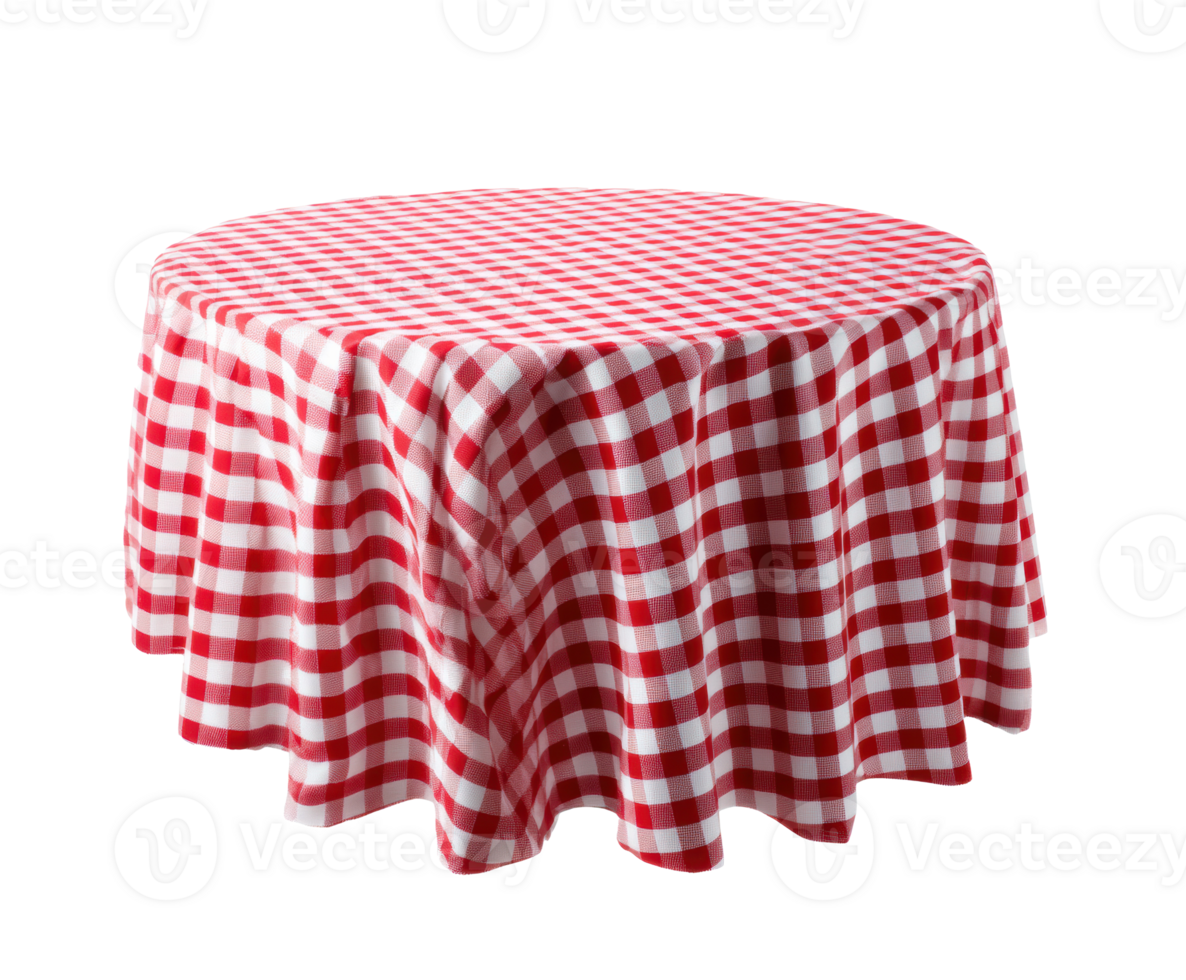 Red and white checked tablecloth for dining and gatherings png